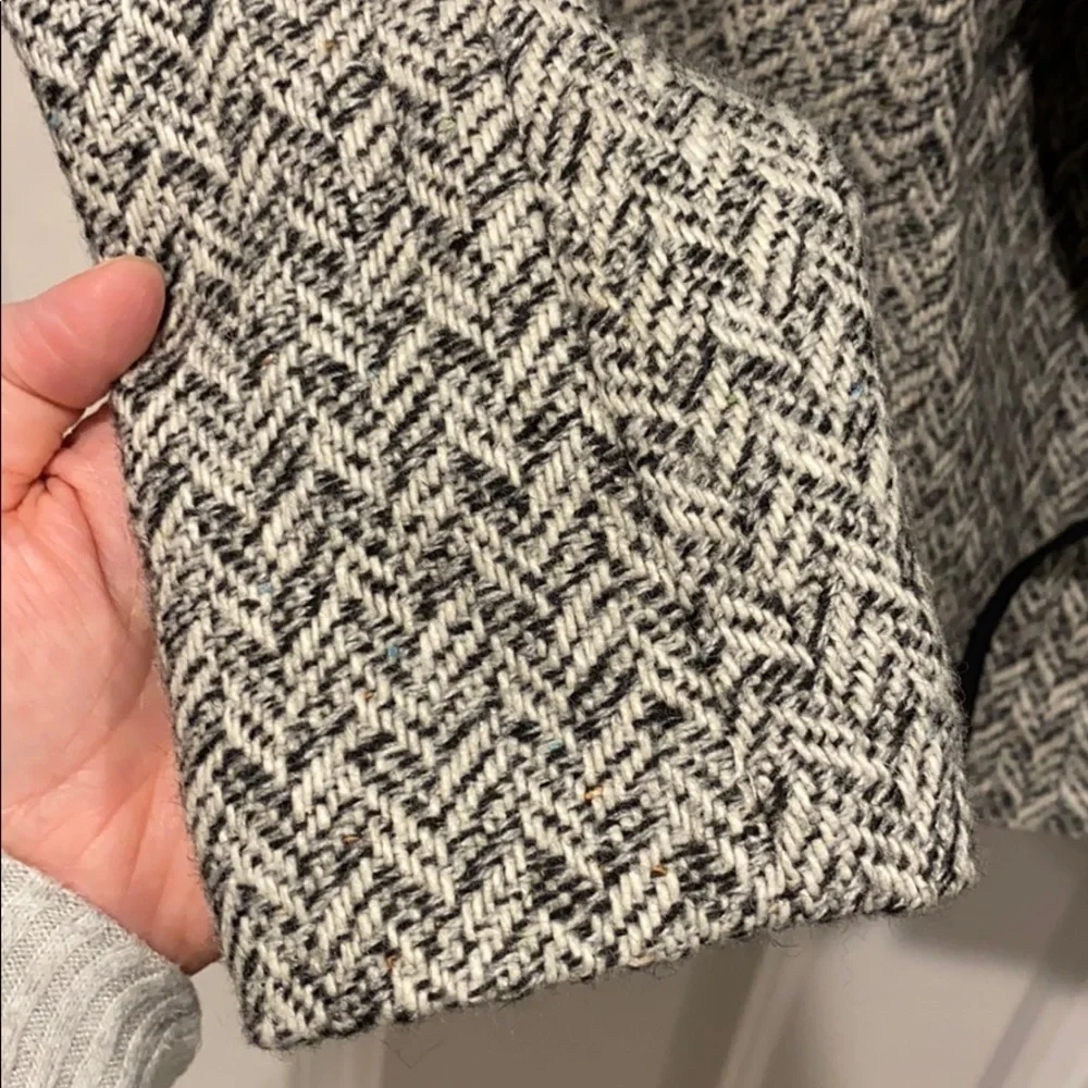 Gap Classic Tweed Wool Blend Open Front Blazer